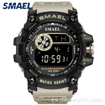 SMAEL Relojes digitales militares Reloj impermeable con alarma para hombres
